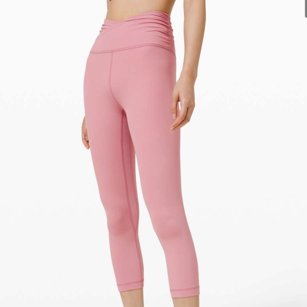 Lululemon Align Crop 21" *Cross Waist Pink Taupe 6